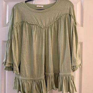 Easel Ruffled Women's Top